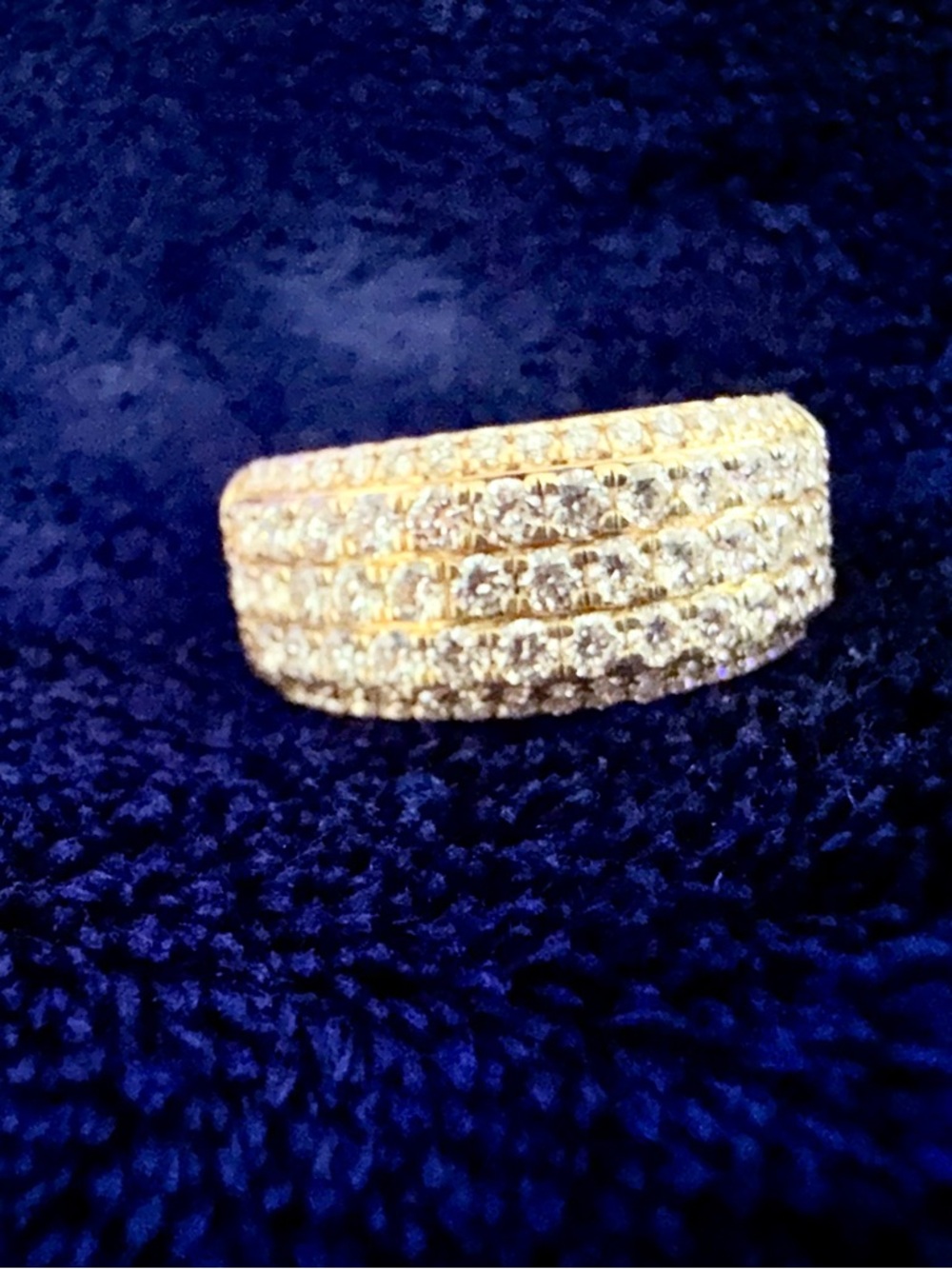 Kay Jewelers Gold-Tone Multi-Row Pavé Crystal Band - Picture 3 of 5